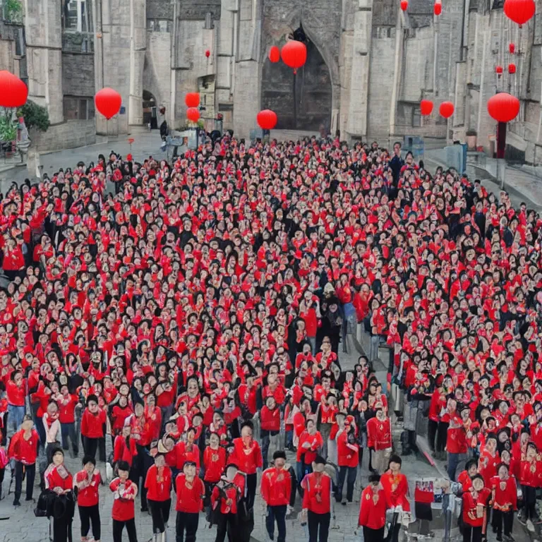 Image similar to chinese emissaries paying tribute to the city of gdansk