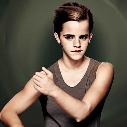 Prompt: Emma Watson as Hulk