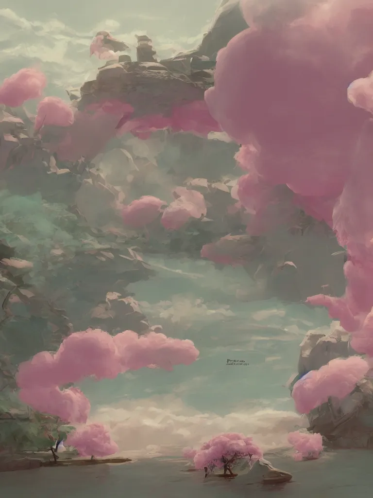 Image similar to cotton candy by disney concept artists, blunt borders, rule of thirds