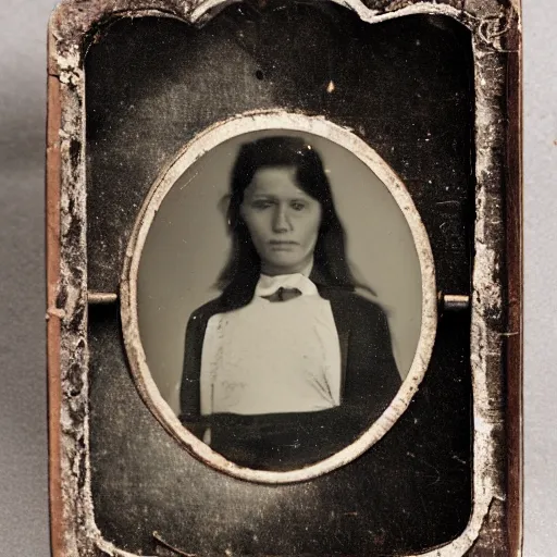 Image similar to tintype photo of a broken mirror