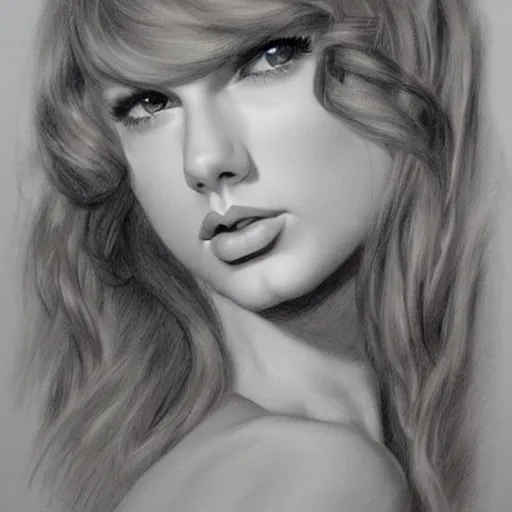 Prompt: pencil art, detailed portrait of taylor swift, intricate, hyper detailed, realistic, oil painting, by julie bell, frank frazetta, cinematic lighting