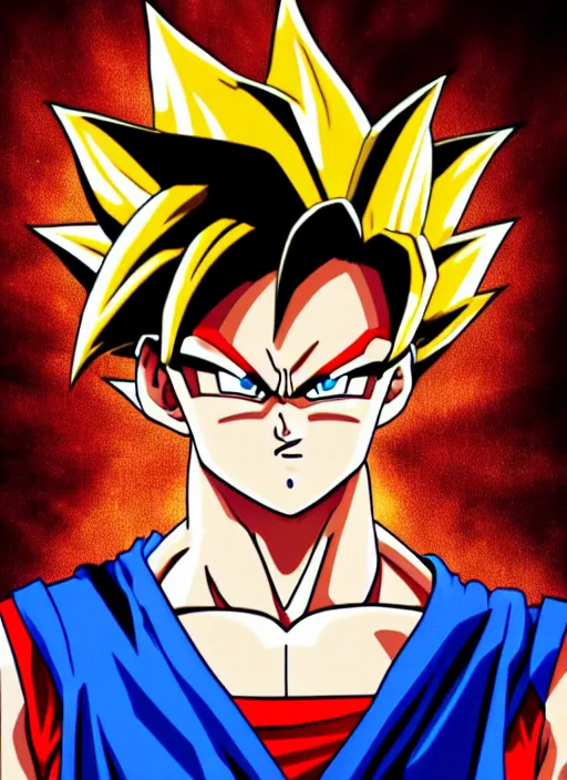 Dragon Ball Z - Son Goku Super Saiyan Blue Photographic Print by