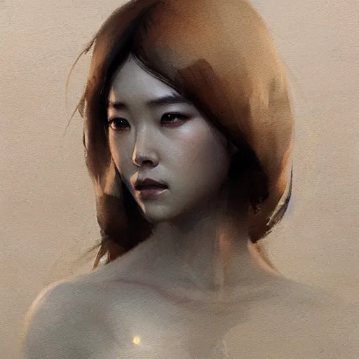 Image similar to lee jin - eun by greg rutkowski, rule of thirds, seductive look, beautiful