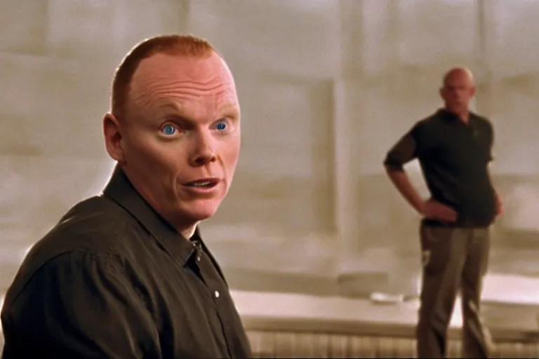 Image similar to a film still of Bill burr in patriot games, high quality