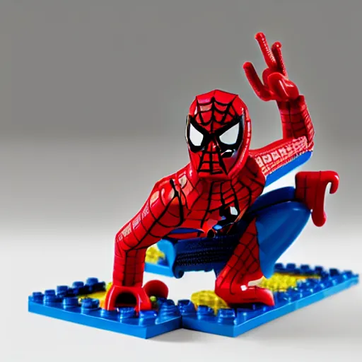 Prompt: lego set of spiderman