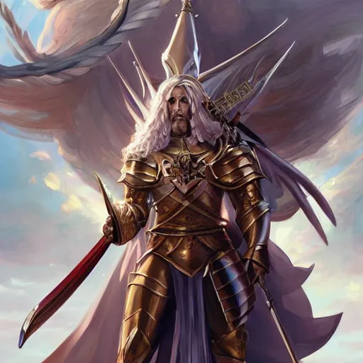 Prompt: Jesus as a knight of zodiac using a the saint seiya Sacred Heart armor, by Stanley Artgerm Lau, WLOP, Rossdraws, James Jean, Andrei Riabovitchev, Marc Simonetti, Yoshitaka Amano, ArtStation, CGSociety,