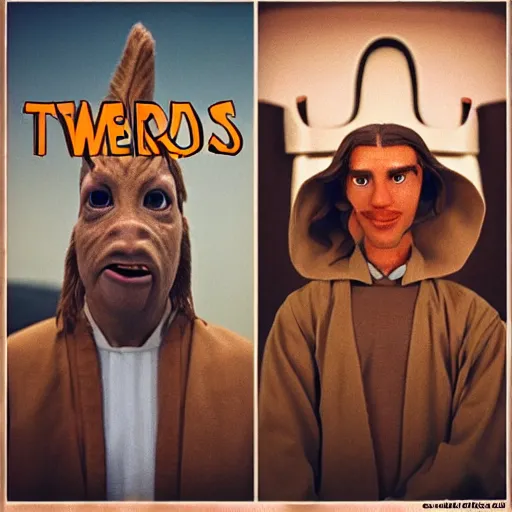 Prompt: jar Jar Binks in the style of Wes Anderson