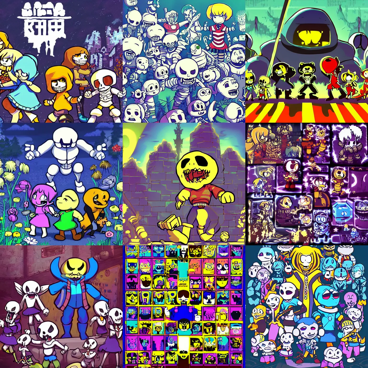 Prompt: artwork from undertale ( video game )