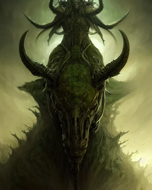 Prompt: concept art by artgerm, pestilence of the four horsemen of the apocalypse, soft green natural light, intricate, war, highly detailed dark art, digital painting, artstation, concept art, smooth, sharp focus, illustration, art by greg rutkowski and luis rollo and uang guangjian and gil elvgren, symmetry!