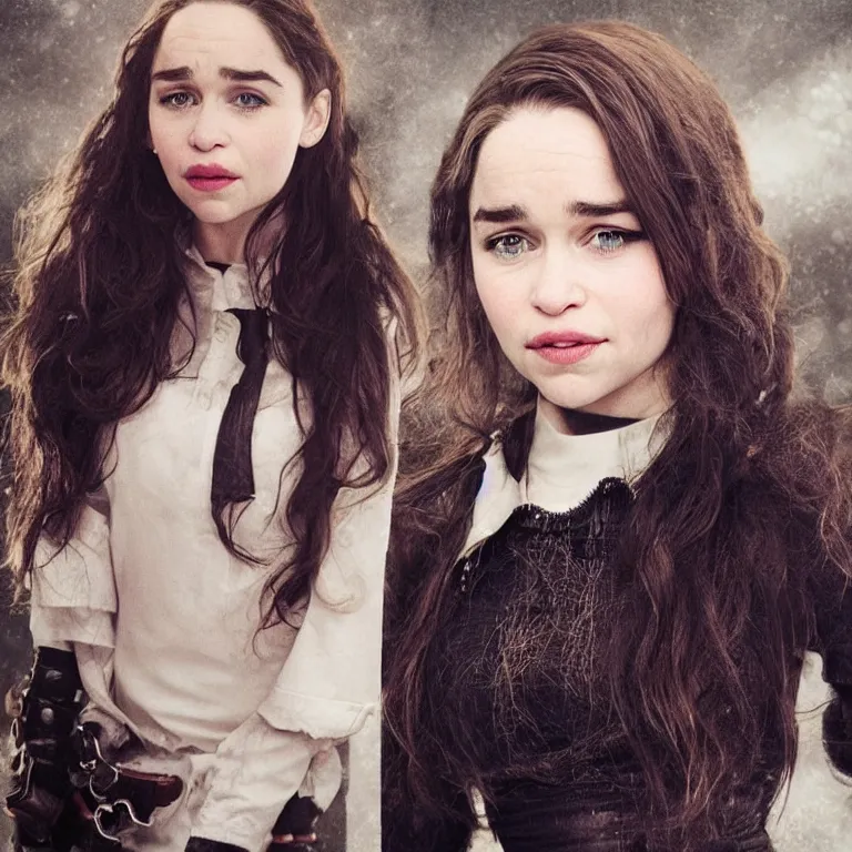 Image similar to Emilia Clarke looks like catgirl in style of anime