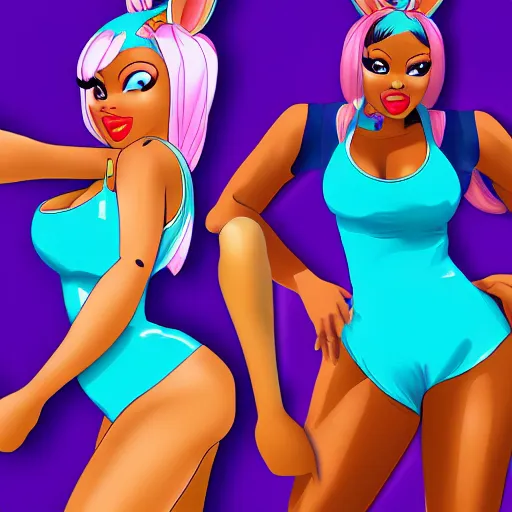 Image similar to megan thee stallion as lola bunny