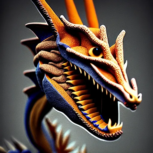 Image similar to a dragon made out of clay, hyperrealistic, national geographic photo