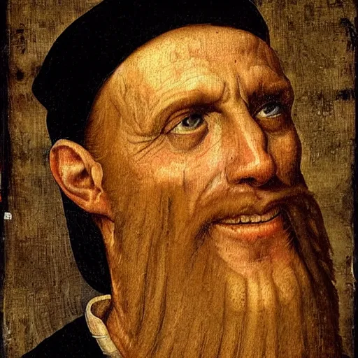 Image similar to A 14th century italian renaissance oil painting of Jerma985, portrait of Jerma985, grainy, realistic, very realistic, hyperrealistic, highly detailed, very detailed, extremely detailed, very neat, very epic, very cool, detailed, trending on artstation