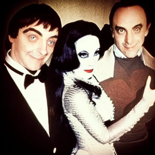 Image similar to “threes company meets the addams Family”