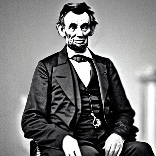 Prompt: abraham lincoln is producing electronic music