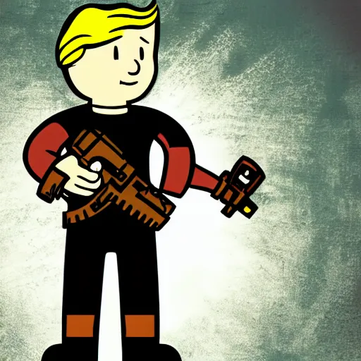 Image similar to fallout 4 vault boy poster