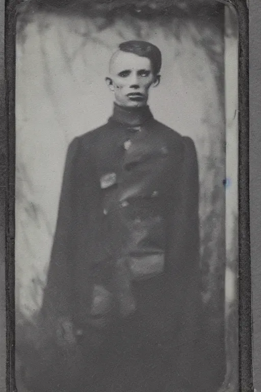 Image similar to a tintype photograph of Cyclopes