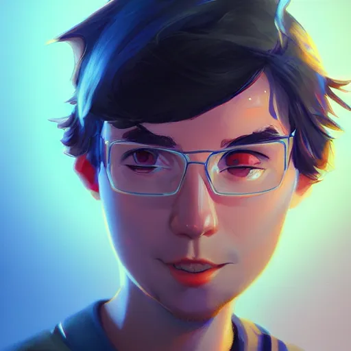 Image similar to Portrait of Ibai Llanos, the famous streamer, mattepainting concept Blizzard pixar maya engine on stylized background splash comics global illumination lighting artstation lois van baarle, ilya kuvshinov, rossdraws