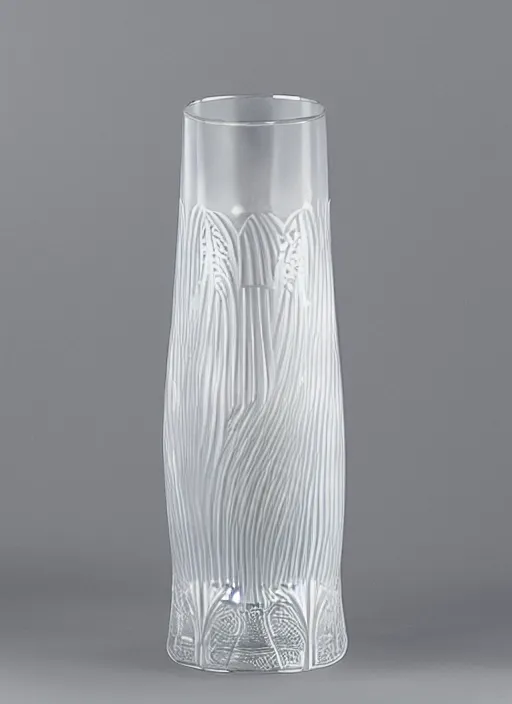 Image similar to Vase in the shape of a Kline bottle, designed by Rene Lalique