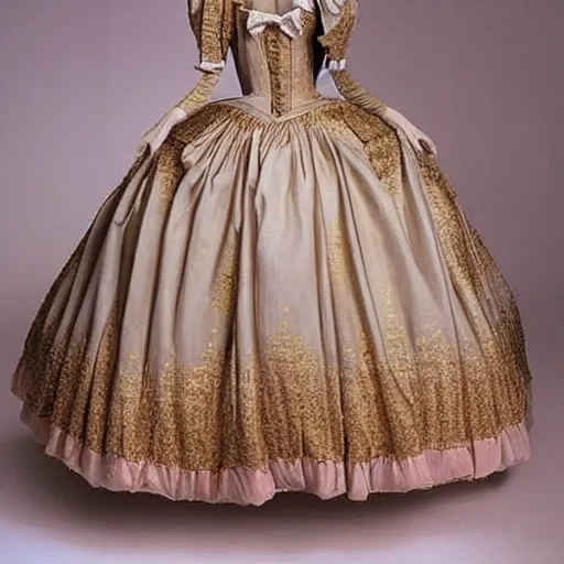 Prompt: plastic dresses of the era of marie-antoinette