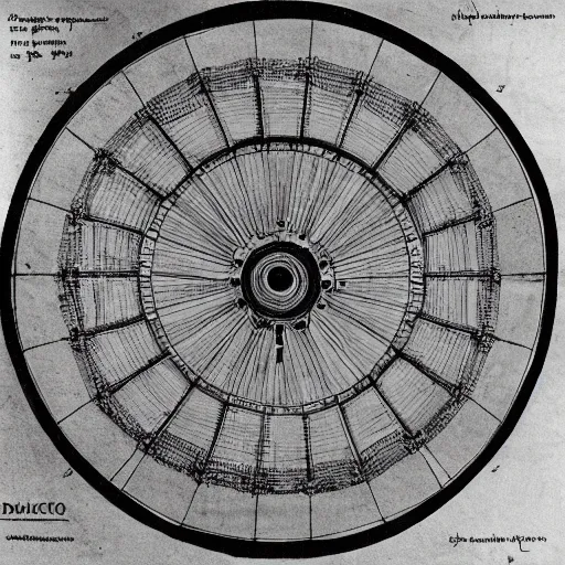 Prompt: davinci schematic for a ufo