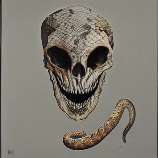 Image similar to snake skull panting