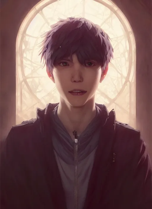 Image similar to Highly detailed portrait of Ken Kaneki, Stephen Bliss, unreal engine, fantasy art by Greg Rutkowski, Loish, Rhads, ferdinand knab, Makoto Shinkai and Lois van baarle, ilya kuvshinov, rossdraws, Tom Bagshaw, alphonse mucha, global illumination, radiant light, detailed and intricate environment