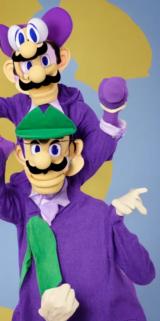 Image similar to waluigi as a real person