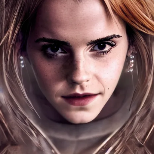 Prompt: Emma Watson modeling as Ruto from Zelda, (EOS 5DS R, ISO100, f/8, 1/125, 84mm, postprocessed, crisp face, facial features)