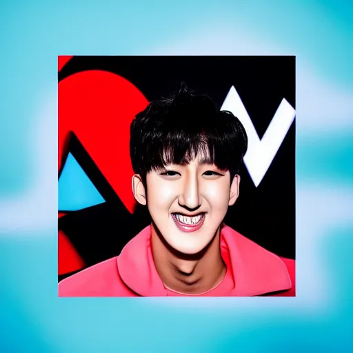 Image similar to “K-pop star Changbin by Pixar, 3D, 4k, bright colors, studio lighting, award winning, smiling”