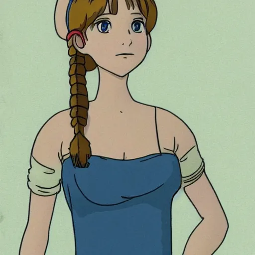 Prompt: Jennifer Lawrence, Studio Ghibli style