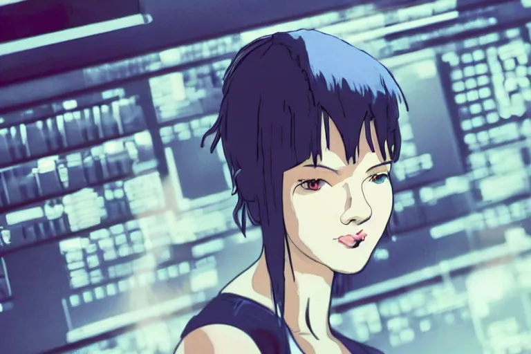 Image similar to ghost in the shell as a sysadmin, job