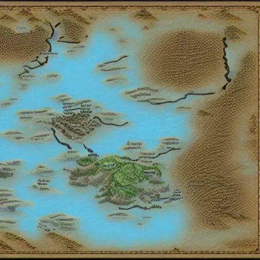 Prompt: fantasy cartographer map extremely detailed