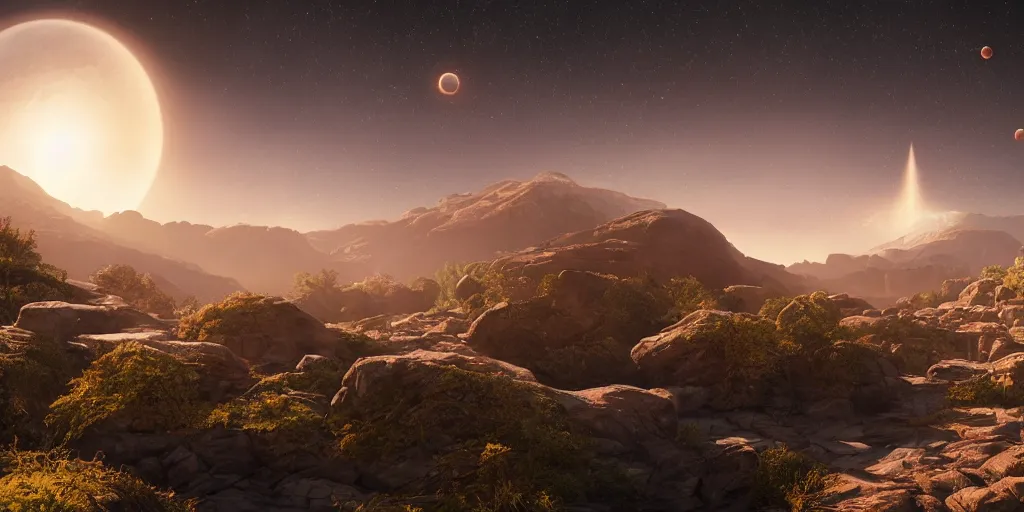 Prompt: Jesus Christ creating new planets, massive cosmos scale, unreal 5, hyperrealistic, realistic, photorealistic, dynamic lighting, highly detailed, cinematic landscape, studio landscape, studio lighting