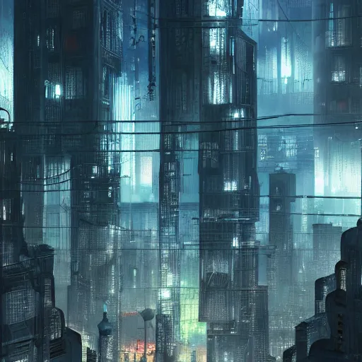 Prompt: ultra dense dystopian city, cyber punk, digital art, high quality, high resolution