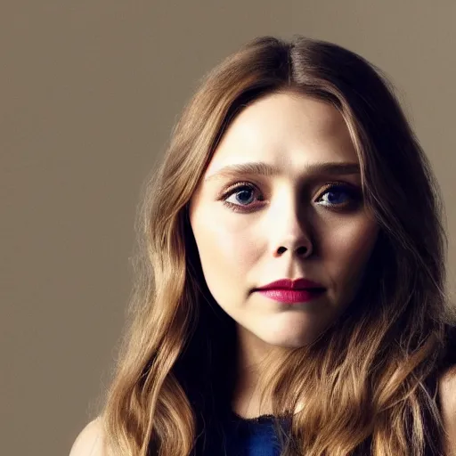 Prompt: elizabeth olsen ( ( ( ( ( ( ( ( ( ( scarlet witch ) ) ) ) ) ) ) ) ) ), portrait!!!, [ 4 k photorealism ]!!, trending on unsplash