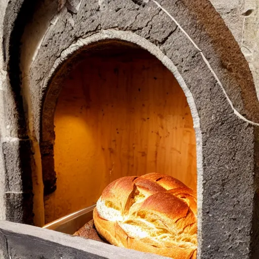 Image similar to Bread inside a traditional oven