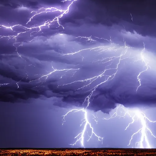 Prompt: A large ominous storm god center frame, Lightning raining down in background from the backlit clouds, triumphant, glorious, HD, 4k, incredibly detailed, intricate, masterpiece,