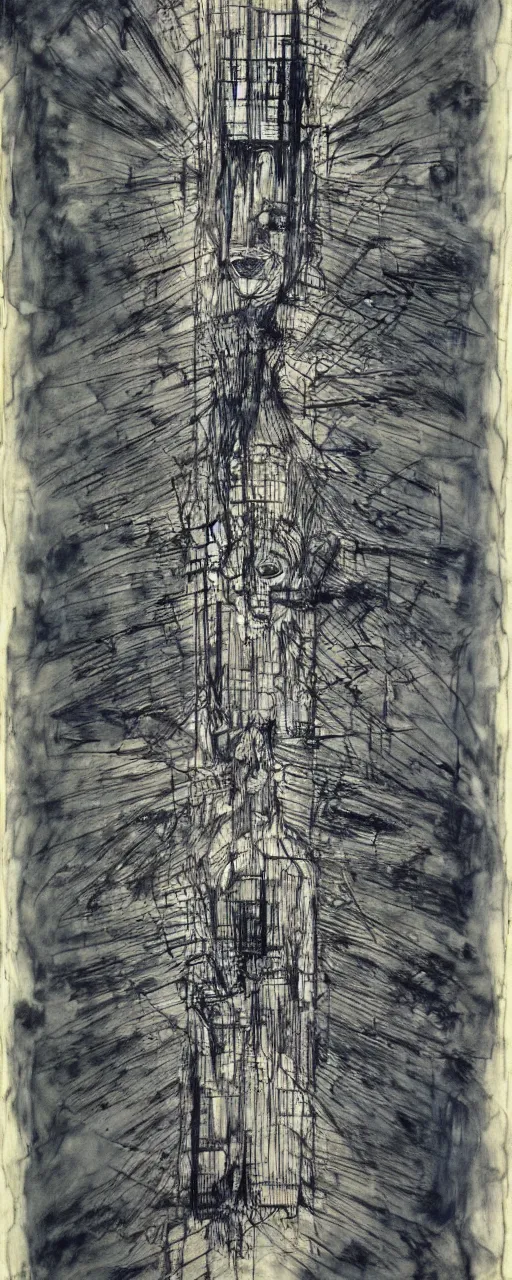 Prompt: blueprint of god, by bernard buffet and stephen gammell and emil nolde, 8 k, trending on artstation