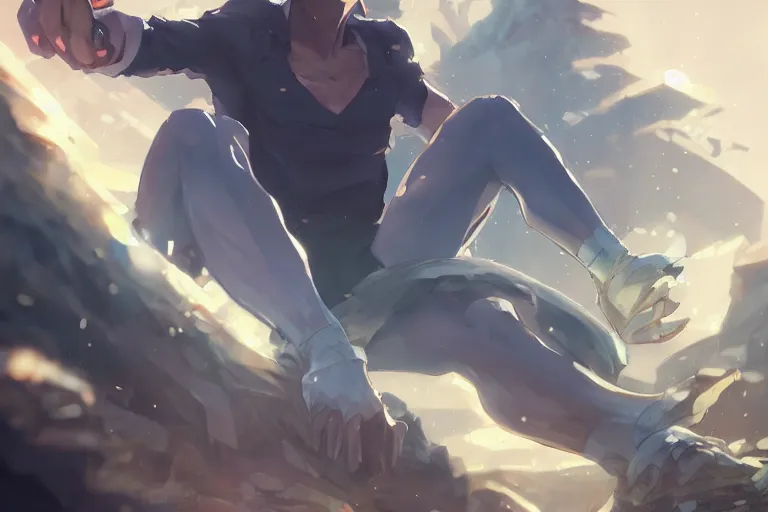 Prompt: king sitting on his obsidian throne, single subject, scenic full shot, ambient lighting, detailed face, by makoto shinkai, stanley artgerm lau, wlop, rossdraws