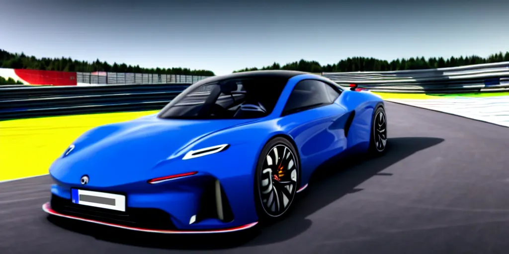 Image similar to 2 0 2 3 sport car 4 k on the nurburgring