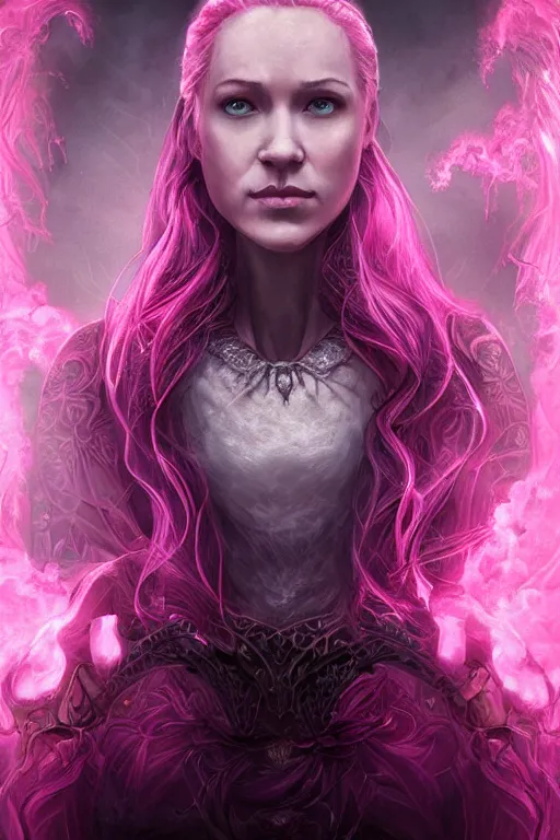 Prompt: Majestic and regal portrait of a female Pink Lantern, DC universe, Perfect face, beautiful, intricate, epic, elegant, menacing, fantasy, highly detailed, digital painting, hard focus, beautiful volumetric lighting, epic light, ultra detailed, Horror, souls, ghosts, smoke by Leesha Hannigan, Ross Tran, Thierry Doizon, Kai Carpenter, Ignacio Fernández Ríos