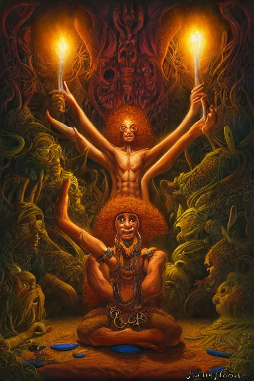 Prompt: The Ayahuasca Spirit, by Justin Gerard