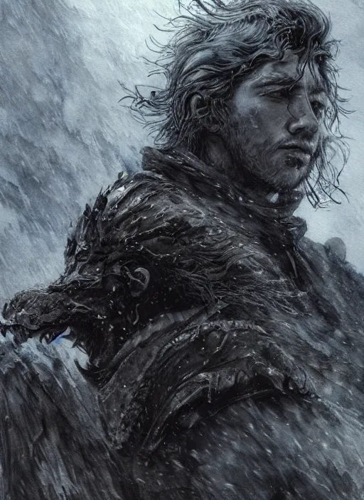 Prompt: portrait, The Nights Watch, battling the beasts beyond the wall, watercolor, dramatic lighting, cinematic, establishing shot, extremely high detail, foto realistic, cinematic lighting, pen and ink, intricate line drawings, by Yoshitaka Amano, Ruan Jia, Kentaro Miura, Artgerm, post processed, concept art, artstation, matte painting, style by eddie mendoza, raphael lacoste, alex ross