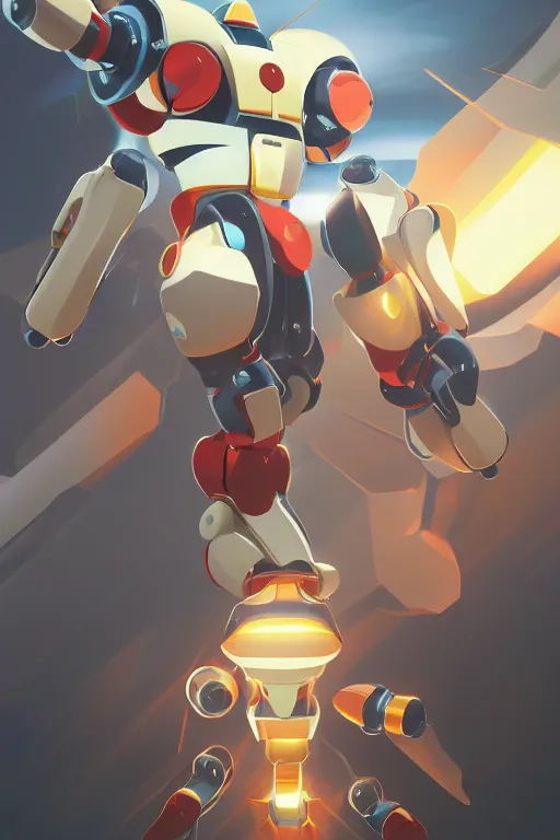 Image similar to metabots medabots medarotto medarot robot minimalist comics, behance hd by jesper ejsing, by rhads, makoto shinkai and lois van baarle, ilya kuvshinov, rossdraws global illumination ray tracing hdr radiating a glowing aura