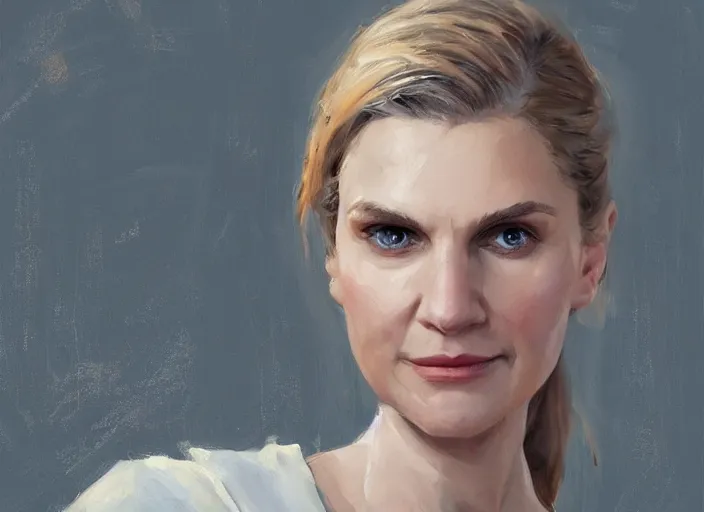 Prompt: concept art of kim wexler, oil painting by jama jurabaev, extremely detailed, brush hard, artstation, for aaa game, high quality, brush stroke