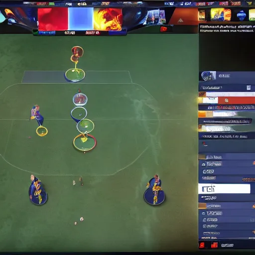 Prompt: barcelona vs real madrid in dota 2 style