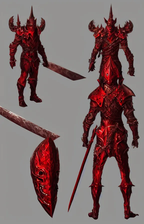 Agnes Gray Monopol lol fantasy devil warrior red skin medieval armor, great | Stable Diffusion |  OpenArt