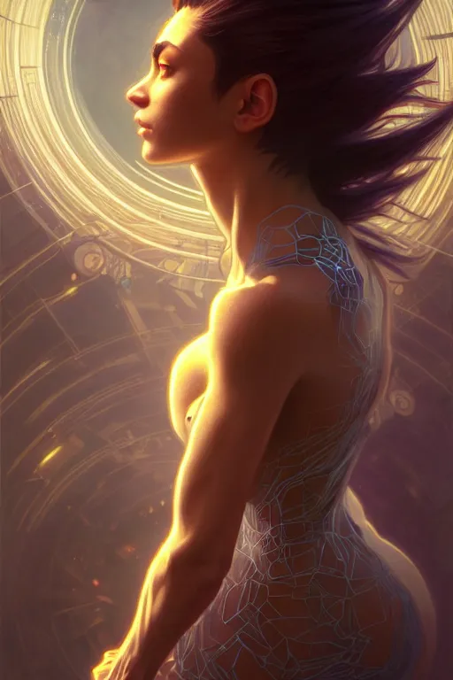 Image similar to clear portrait of a human sonic, background hyper detailed, character concept, full body, dynamic pose, glowing lights!! intricate, elegant, highly detailed, digital painting, artstation, concept art, smooth, sharp focus, illustration, art by artgerm and greg rutkowski and alphonse mucha