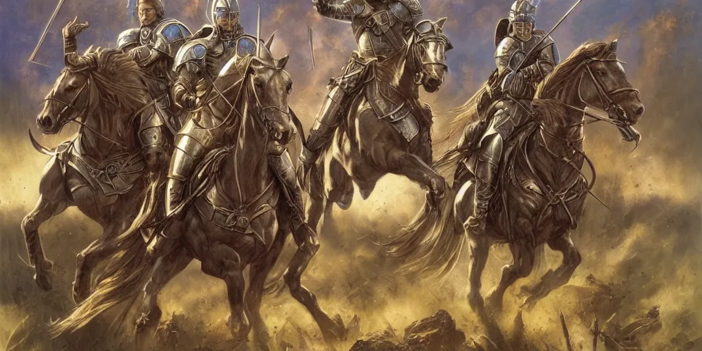 Image similar to noble warrior riders of Rohan by Mark Brooks, Donato Giancola, Victor Nizovtsev, Scarlett Hooft, Graafland, Chris Moore